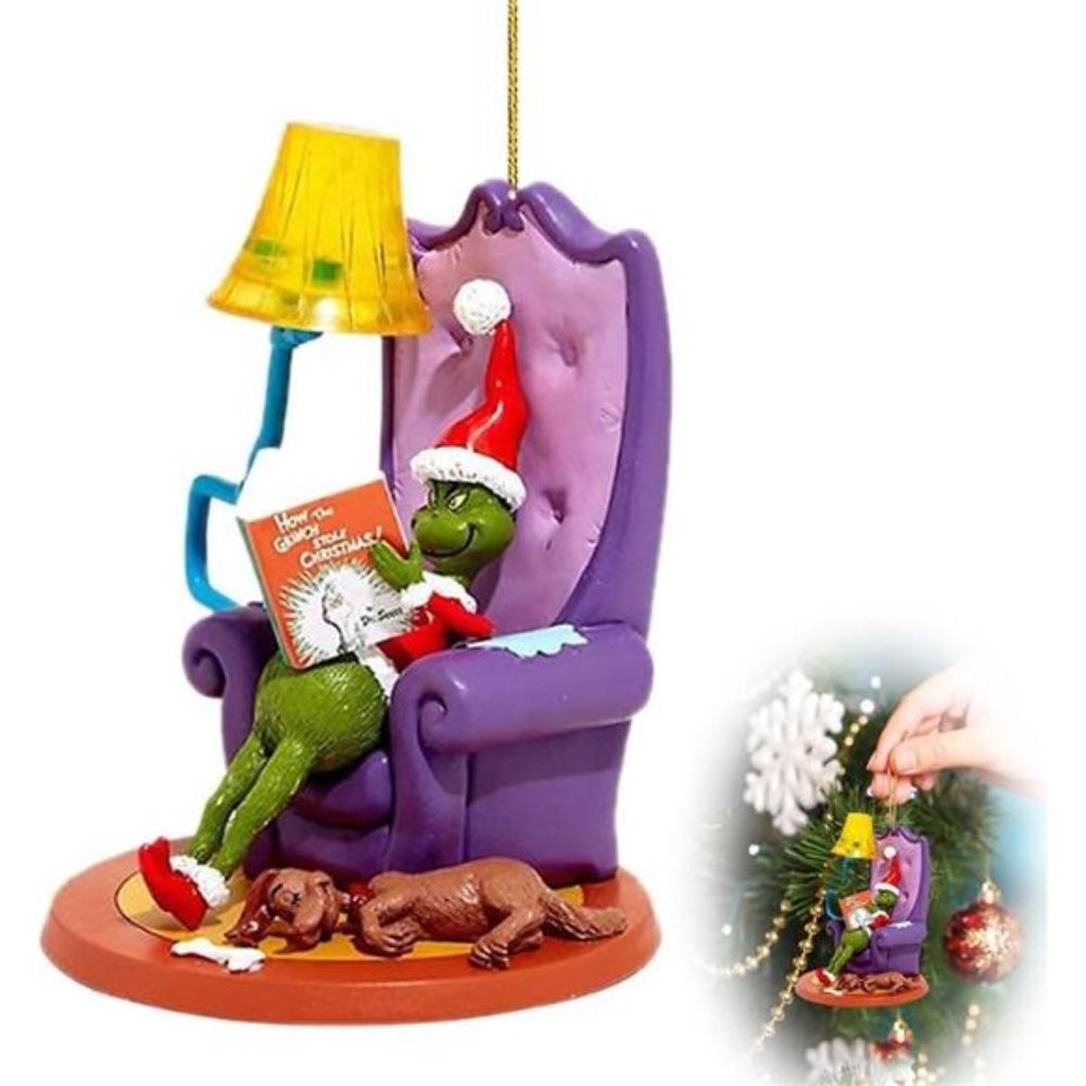 Christmas Grinch Acrylic Hanging | Christmas Funny Green Christmas | 2.3x4.1"